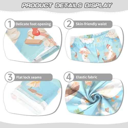 Toddler Girls Leggings Printed Yoga Pants Leggings White Duck for Kids3