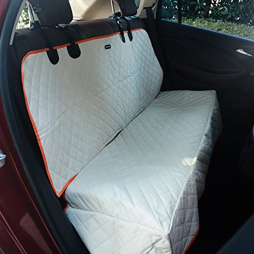 Fatty Chowchow Dog Car Seat Covers Pet Car Seat For Back Seat Car Seat Protector Waterproof Bench Car Seat Cover(Cream) #TOP2