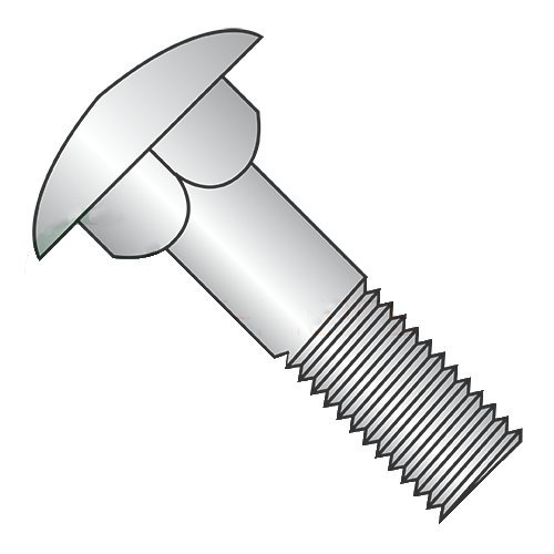 M6-1.0 X 25mm Carriage Bolts/Partially Threaded / A4 Stainless Steel (Quantity: 300 pcs)