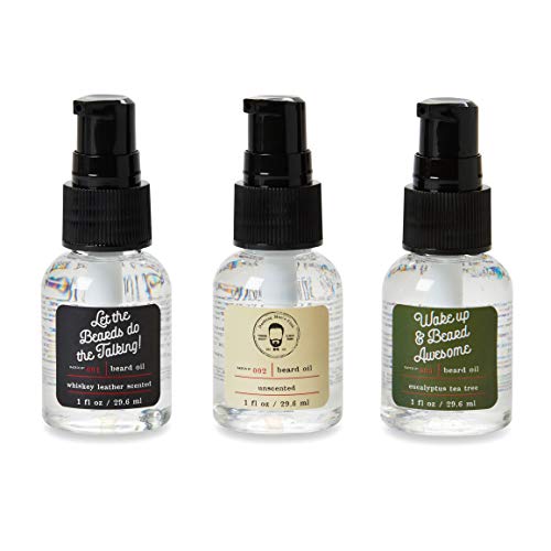 Tri-Coastal Design Beard Oil Set for Men - Assorted Scents Include Whiskey Leather, Eucalyptus Tea Tree, and Unscented (green)