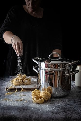 Barazzoni Chef Line Spaghettiere, Diametro cm 22, Acciaio inox 18/10. Made in Italy. - 3