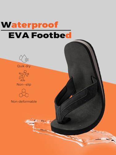 Men's Flip-Flops, Arch Support Cushion Walking Thongs Sandals Comfort Slippers4