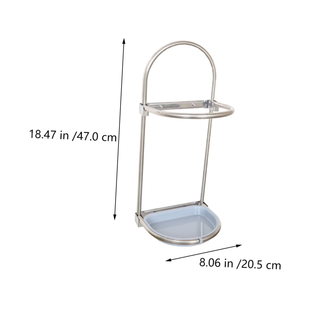 Porta Ombrelli da Parete Pieghevole in Acciaio Inox Blu | Grande Capienza, Uso per Casa e Ristorante, Installazione Multipla Parti in Plastica