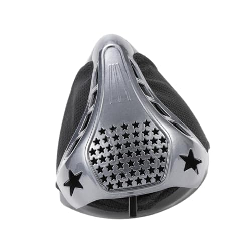 Menolana Adjustable Resistance Fitness Mask Exercise Mask with 4 Breathing Levels for Men and Women Silicone for Fitness Competition, Silver