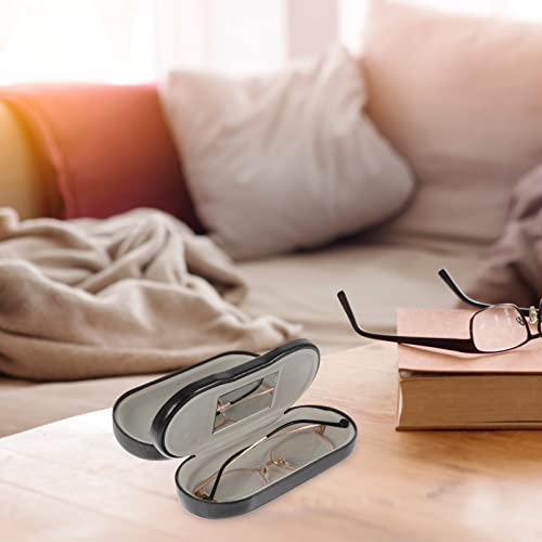 Healifty Estojo de óculos duplo de uso duplo caixa de óculos portátil estojo de óculos (preta)