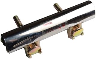 Stainless Steel One-Piece Galvanized Repair Pipe Clamp with Two Bolt, 1-1/2" X 6" inches | water pipe repair, plumber pipe holder, or pipe leak repair kit.