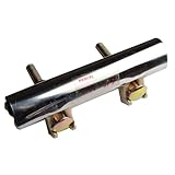 Stainless Steel One-Piece Galvanized Repair Pipe Clamp with Two Bolt, 1-1/2" X 6" inches | water pip