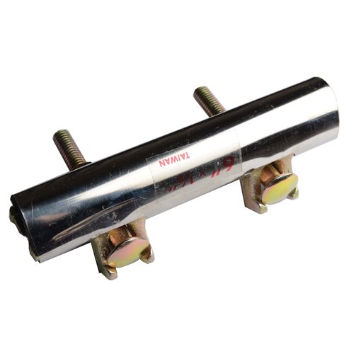 Stainless Steel One-Piece Galvanized Repair Pipe Clamp with Two Bolt, 1-1/2" X 6" inches | water pipe repair, plumber pipe holder, or pipe leak repair kit. - Used condition - US$11.36