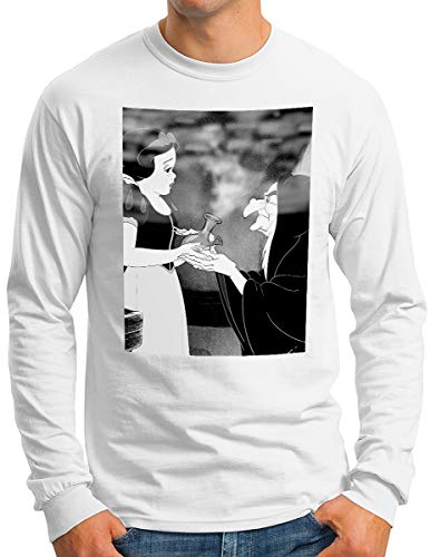 T-shirt OM3 Stoned Witch Homme à manches longues avec imprimé Smoking Ganja de grande taille