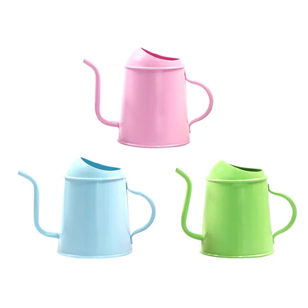 ttnmrc Montessori Kids Watering Can, Small Metal Watering Can, Practical Life Mini Watering Can (Pink/Blue/Green)
