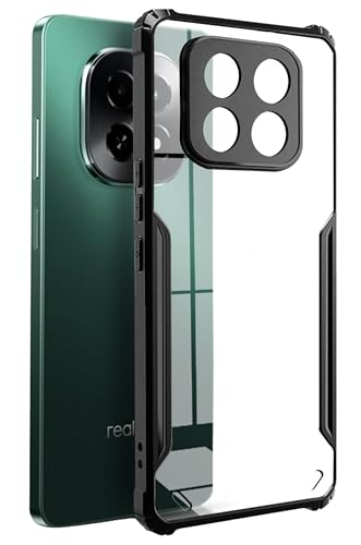 Image of SPAZY CASE Realme C63 5G Back Cover | Transparent Crystal Clear Hard PC Back Case with TPU Bumper, Drop Protection Case Cover for Realme C63 5G