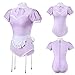 Littleforbig Cotton Romper Onesie Pajamas Bodysuit - Maid Suit Purple 2XL