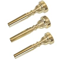 Gold Trompete Mundstücke 7C 5C 3C Trompete Mundstück Set-Für Anfänger und professionelle Spieler 3Pack