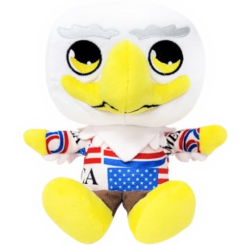 Grovii America 250 Patriotic Eagle Midori Plushie, 8” Official Chibi Plush, Sustainable + Handcrafted