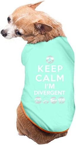 PuppyFasion Keep Calm And I Am Divergent Cute Pet Dog Vest SkyBlue
