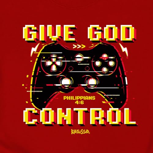 Give God Control Philippians 4:6 Red Cotton Children's T-Shirt2