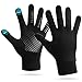 Sn-okylife Guanti da corsa Ciclismo Bici Guanti Invernali Ciclismo Equitazione Guida Escursionismo Sottile Allenamento Touchscreen Guanti leggeri Guanti neri Guanti Uomo e Donna L