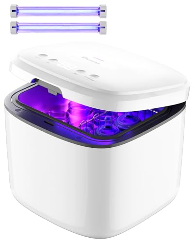 IAGREEA UV Cleaning and Dryer 4 in 1 UV Box with 2 Fluorescent Tubes Suitable for Baby Toys Toothbrushes Keys and Other Household Items One-Click Sstart Touch Control No Cleaning Required