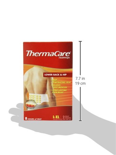 ThermaCare Lower Back & Hip Pain Therapy Heatwraps, L-XL Size (2-Count, Pack of 3)