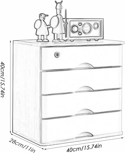 Boîte de rangement de bureau en bois à plusieurs compartiments pour en finir avec le désordre - 3