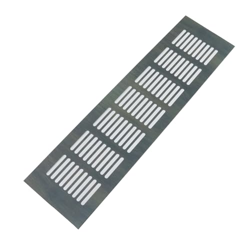 Pastlla 12 x 3 Inches Door Air Vent Cover, Floor Register, Aluminum Grille Ventilation Cover Louvered Door Vents for Interior Cabinet, Wardrobes, Drawers, Shoe Cabinets, Locker