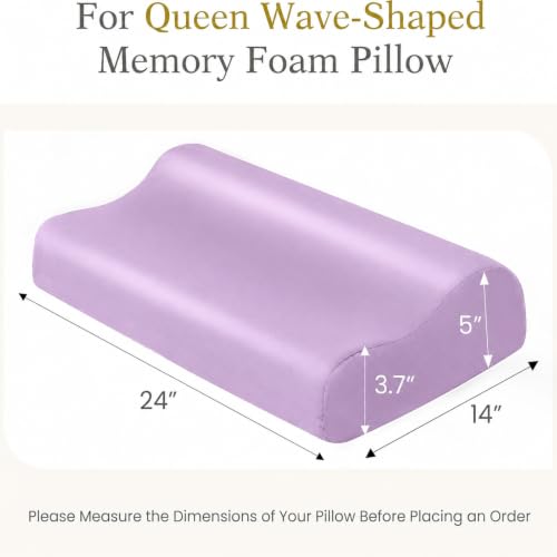 Image of Cooling Contour Cervical Pillowcase, Light Purple,24x14x5 /3.7 Inches,1 Pack
