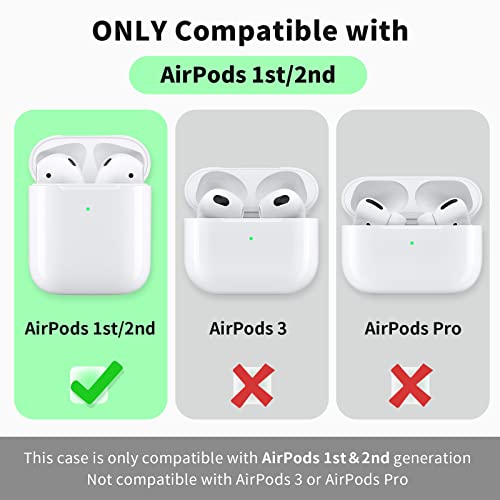 Molova Case For Airpods 1&2 , 3D Fashion Cartoon Stylish Cute Funny Cartoon Camera Anti-Drop Case With Keychain For Women Girls Teens(Cartoon Camera) #TOP2