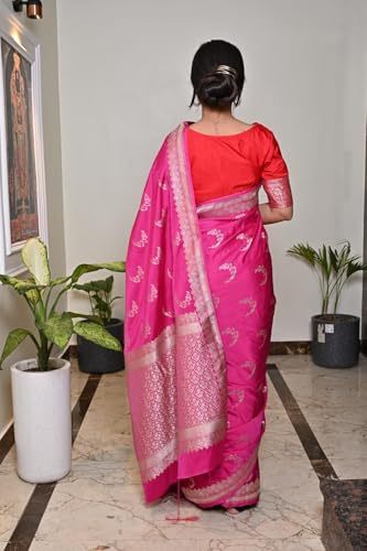 CODDURA FASHION magenta banarasi silk saree in pure silk – image 2