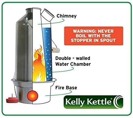 Kelly Kettle Base Camp - Large Stainless Steel Kettle