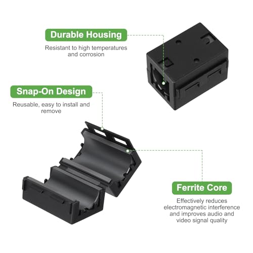 Filtre anti-bruit RFI EMI 19mm pour câble de données USB