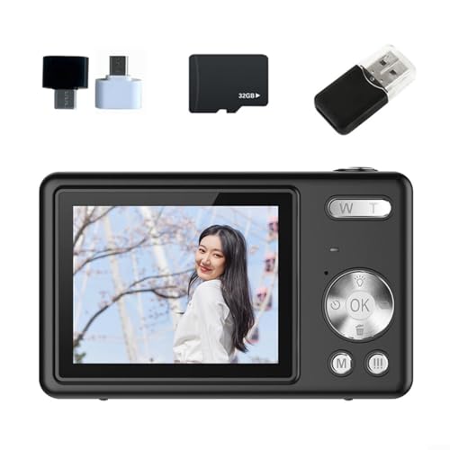 Appareil photo numérique CCD 1080p caméscope zoom 16x carte 32 Go noir