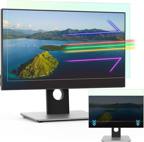 Protescreen Filtre Ecran Lumiere Bleue 27 Pouces,Amovible Protection Ecran,Revêtement Anti-Reflet Film Protecteur D'écran pour PC & Moniteur 27