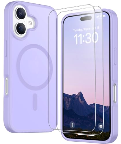 Coque magnétique anti-traces violet clair pour écran sans rayure