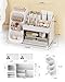 Anylady Makeup Organizer with Drawers, Skincare Organizer (Large Size Thick), Storage Box Cosmetic Display Cases, Make up Organizers for Vanity, Dresser, Desk, Kitchen, Countertop (White)