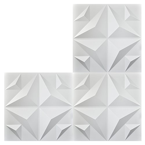 Image of Art3d Decorative 3D Wall Panel, 32 Sq.FT PVC Interior Wall Decor for Living Room, Bedroom, Lobby, Office, Shopping Mall, White