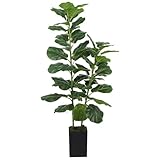 Artificial Violin Leaf fig Tree comes4-foot high Artificial Tree Interior Decoration mid Leaf fig Tree Fake plantsuitable for Modern Decoration in Home Offices and Living Rooms