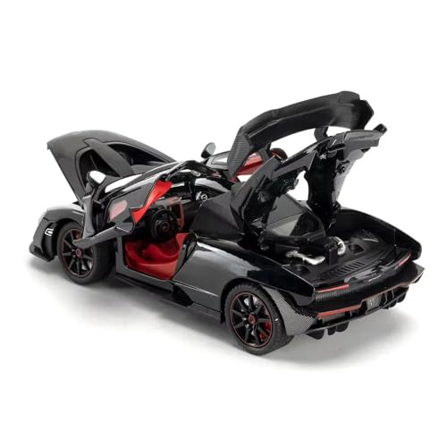 Image of Compatible for 1:24 Mclaren Senna Toy Car Model, Diecast Collectible Pull Back Model Car with Sound and Light, Toy Gift Vehicles for Adults Kids Boys Girls【Black】