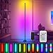 Produktbild LEOEU LED Stehlampe Dimmbar mit Fernbedienung, 17W Farbwechsel Stehleuchte I 8 RGB Lichtfarben I 26 farbenfrohe Modi I Musik Sync Standleuchte Ecklampe für Wohnzimmer Spielzimmer Partei Schlafzimmer