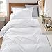 Bedsure Duvet Cover Twin/Twin XL Size - 2 Pieces Prewashed Cotton-Like Extra Soft Bedding Set, Includes 1 Twin Duvet Cover 68x90 Inches with Zipper Closure & 1 Pillow Sham, White, No Comforter