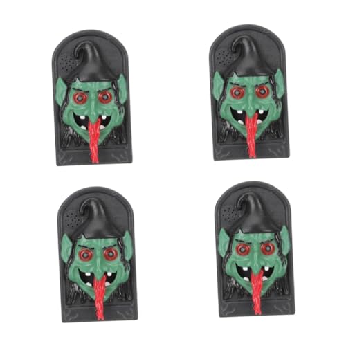 Toddmomy 4 Piezas Timbre de Halloween Decoraciones de Halloween decoración Calabaza Halloween Calabazas Halloween Accesorio de Terror de Halloween Campana de Fiesta el plastico