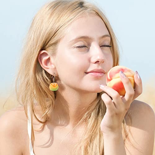 Bomogle 30 Pairs Cute Weird Fun Earrings For Women Kawaii Earrings Rainbow Sunflower Bottle Cheese Croissants Fries Food Drop Dangle Earring Set For Girls #TOP1