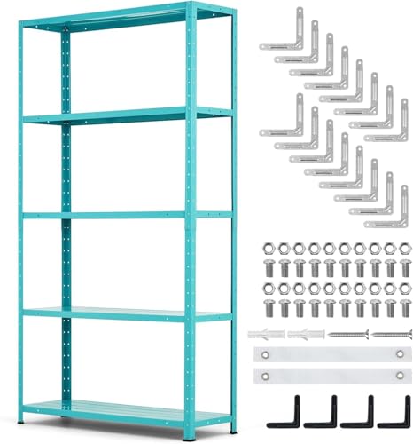 GAOMON 5-Tier Storage Shelves, Adjustable Heavy Duty Metal Shelving Unit,