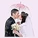Clear Bubble Umbrella - Automatic Opening Dome with the Stylish J-Shaped Handle for Men and Women, Clear Umbrella Wedding, Outings and Large Group Gatherings, Graduations, Proms, or Daily City Walks (Pink)