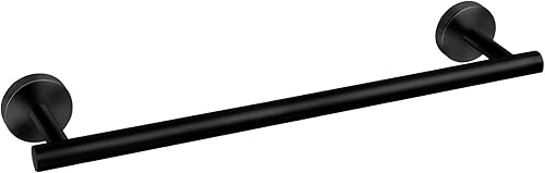 Toallero para baño, toallero de 16 pulgadas para baño montado en la pared, toallero de baño de acero inoxidable SUS304, toallero negro mate