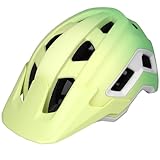 Fahrradhelm für Erwachsene & Jugendliche, leichter MTB-Helm mit verstellbarem Visier für Mountain/Rennrad, 2 Größen für Herren, Damen, Jungen, Mädchen (Gelb+Grün)