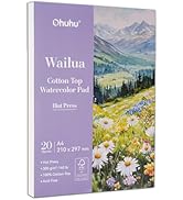 Amazon | Ohuhu アクリル絵の具用スケッチブック 水彩画用紙 200gsm
