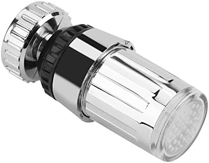 Kitchen Sink Faucet Aerator with LED Light, 360° Swivel Rotation & Temperature Sensor – Water Saving Kitchen Faucet Aerator for Cold/Hot Water, Silver ABS Material (Pack of 2)