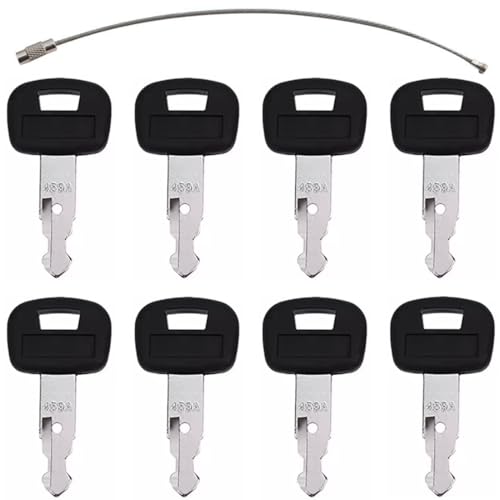 8PCS 459A Ignition Keys Compatible with Kubota Mini Excavators Backhoes Skid Steers and Track Loaders (U15U35 KX41-3KX161-3 SVL75SVL95-2S)