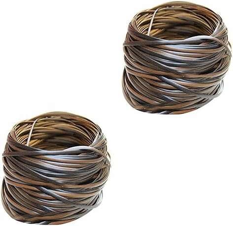 Yardwe 2 Rolls Wicker Repair Couch Accessories Coffee Stuff Storage Basket Plastic Rattan Basket Weaving kit Wicker Chair Materials Furniture Parts Plastic Wicker for Chair Sofa Component