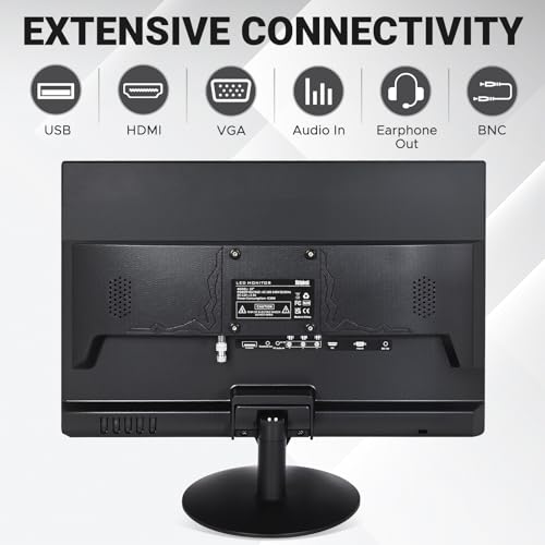 Image of SKitphrati 19 inch HD 1440x900 PC Monitor, 60Hz 5ms LED Screen Computer Monitor with HDMI /VGA /AV /BNC /USB, Built-in Speakers, VESA Mount, for Laptop PC Desktop Office Home Use